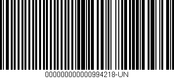 Código de barras (EAN, GTIN, SKU, ISBN): '000000000000994218-UN'