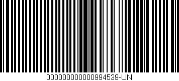 Código de barras (EAN, GTIN, SKU, ISBN): '000000000000994539-UN'