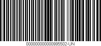 Código de barras (EAN, GTIN, SKU, ISBN): '000000000000995502-UN'