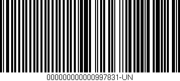 Código de barras (EAN, GTIN, SKU, ISBN): '000000000000997831-UN'