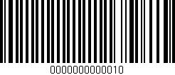 Código de barras (EAN, GTIN, SKU, ISBN): '0000000000010'