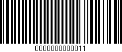 Código de barras (EAN, GTIN, SKU, ISBN): '0000000000011'
