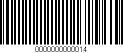 Código de barras (EAN, GTIN, SKU, ISBN): '0000000000014'