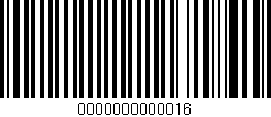 Código de barras (EAN, GTIN, SKU, ISBN): '0000000000016'