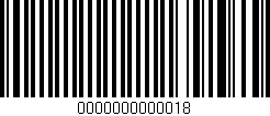 Código de barras (EAN, GTIN, SKU, ISBN): '0000000000018'