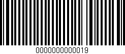 Código de barras (EAN, GTIN, SKU, ISBN): '0000000000019'