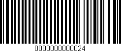 Código de barras (EAN, GTIN, SKU, ISBN): '0000000000024'