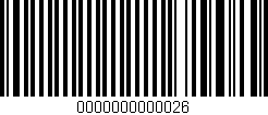 Código de barras (EAN, GTIN, SKU, ISBN): '0000000000026'