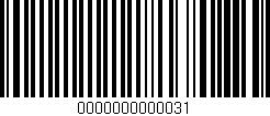 Código de barras (EAN, GTIN, SKU, ISBN): '0000000000031'