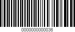 Código de barras (EAN, GTIN, SKU, ISBN): '0000000000036'