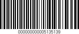 Código de barras (EAN, GTIN, SKU, ISBN): '000000000005135139'