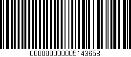 Código de barras (EAN, GTIN, SKU, ISBN): '000000000005143658'