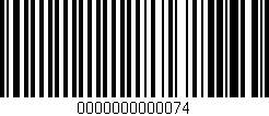 Código de barras (EAN, GTIN, SKU, ISBN): '0000000000074'