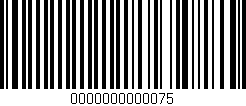 Código de barras (EAN, GTIN, SKU, ISBN): '0000000000075'
