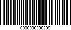 Código de barras (EAN, GTIN, SKU, ISBN): '0000000000239'