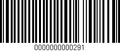 Código de barras (EAN, GTIN, SKU, ISBN): '0000000000291'