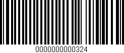 Código de barras (EAN, GTIN, SKU, ISBN): '0000000000324'