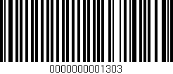 Código de barras (EAN, GTIN, SKU, ISBN): '0000000001303'
