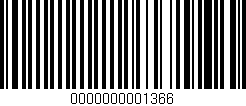 Código de barras (EAN, GTIN, SKU, ISBN): '0000000001366'