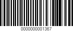 Código de barras (EAN, GTIN, SKU, ISBN): '0000000001367'