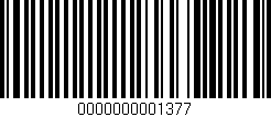 Código de barras (EAN, GTIN, SKU, ISBN): '0000000001377'