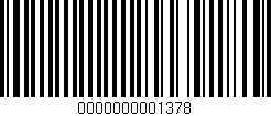 Código de barras (EAN, GTIN, SKU, ISBN): '0000000001378'