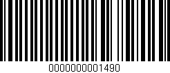 Código de barras (EAN, GTIN, SKU, ISBN): '0000000001490'