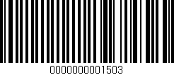 Código de barras (EAN, GTIN, SKU, ISBN): '0000000001503'