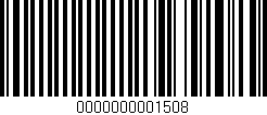 Código de barras (EAN, GTIN, SKU, ISBN): '0000000001508'
