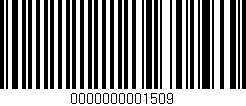 Código de barras (EAN, GTIN, SKU, ISBN): '0000000001509'