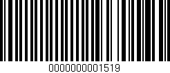 Código de barras (EAN, GTIN, SKU, ISBN): '0000000001519'