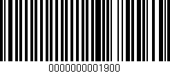 Código de barras (EAN, GTIN, SKU, ISBN): '0000000001900'