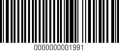 Código de barras (EAN, GTIN, SKU, ISBN): '0000000001991'