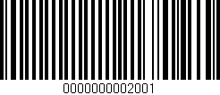 Código de barras (EAN, GTIN, SKU, ISBN): '0000000002001'