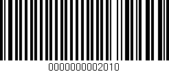 Código de barras (EAN, GTIN, SKU, ISBN): '0000000002010'