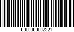 Código de barras (EAN, GTIN, SKU, ISBN): '0000000002321'