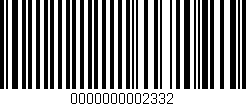 Código de barras (EAN, GTIN, SKU, ISBN): '0000000002332'