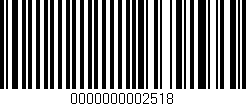 Código de barras (EAN, GTIN, SKU, ISBN): '0000000002518'