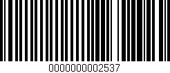 Código de barras (EAN, GTIN, SKU, ISBN): '0000000002537'