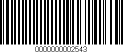 Código de barras (EAN, GTIN, SKU, ISBN): '0000000002543'