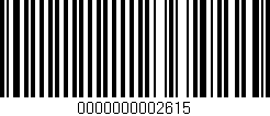 Código de barras (EAN, GTIN, SKU, ISBN): '0000000002615'