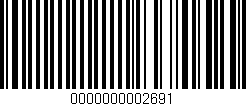 Código de barras (EAN, GTIN, SKU, ISBN): '0000000002691'