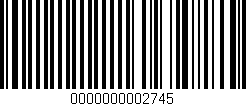 Código de barras (EAN, GTIN, SKU, ISBN): '0000000002745'