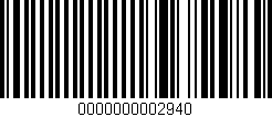 Código de barras (EAN, GTIN, SKU, ISBN): '0000000002940'