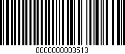 Código de barras (EAN, GTIN, SKU, ISBN): '0000000003513'