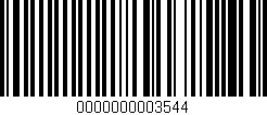 Código de barras (EAN, GTIN, SKU, ISBN): '0000000003544'