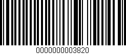 Código de barras (EAN, GTIN, SKU, ISBN): '0000000003820'