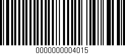 Código de barras (EAN, GTIN, SKU, ISBN): '0000000004015'