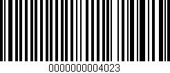 Código de barras (EAN, GTIN, SKU, ISBN): '0000000004023'