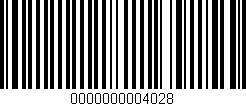 Código de barras (EAN, GTIN, SKU, ISBN): '0000000004028'